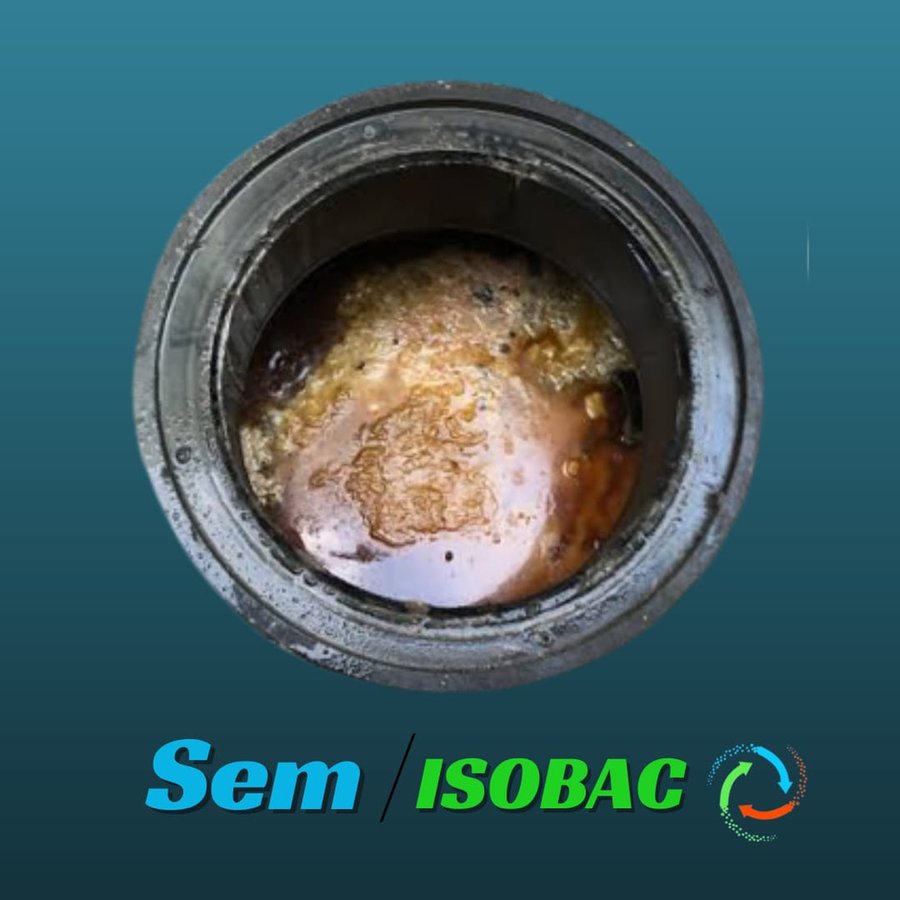 Tubula&ccedil;&atilde;o sem ISOBAC — gordura e res&iacute;duos acumulados